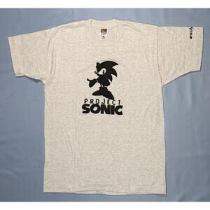 Vintage Sonic the Hedgehog Project Sonic Tee L Sega Saturn 90s